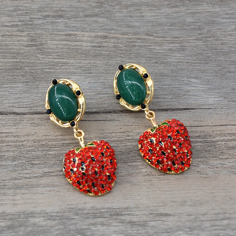 

Fashion Fruit Strawberry Long Earrings for women