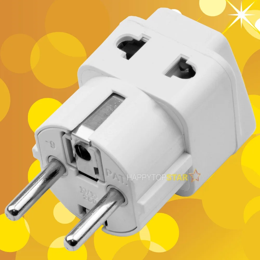 

1 to 2 Splitter Universal US/EU/AU 3 Pins / 2 Pins Socket to Germany France South Korea Indonesia 5mm Travel Power Adapter Plug