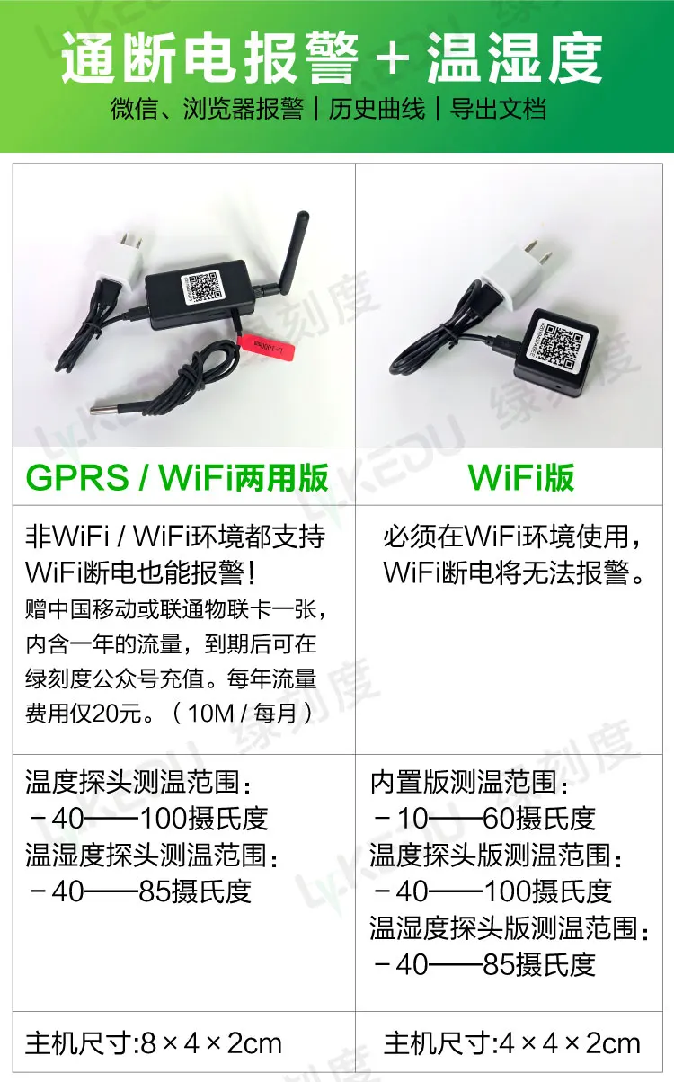 WiFiGPRS Беспроводной вызова Мощность сбой Мощность от тревоги Температура мобильного телефона удаленного мониторинга термометр