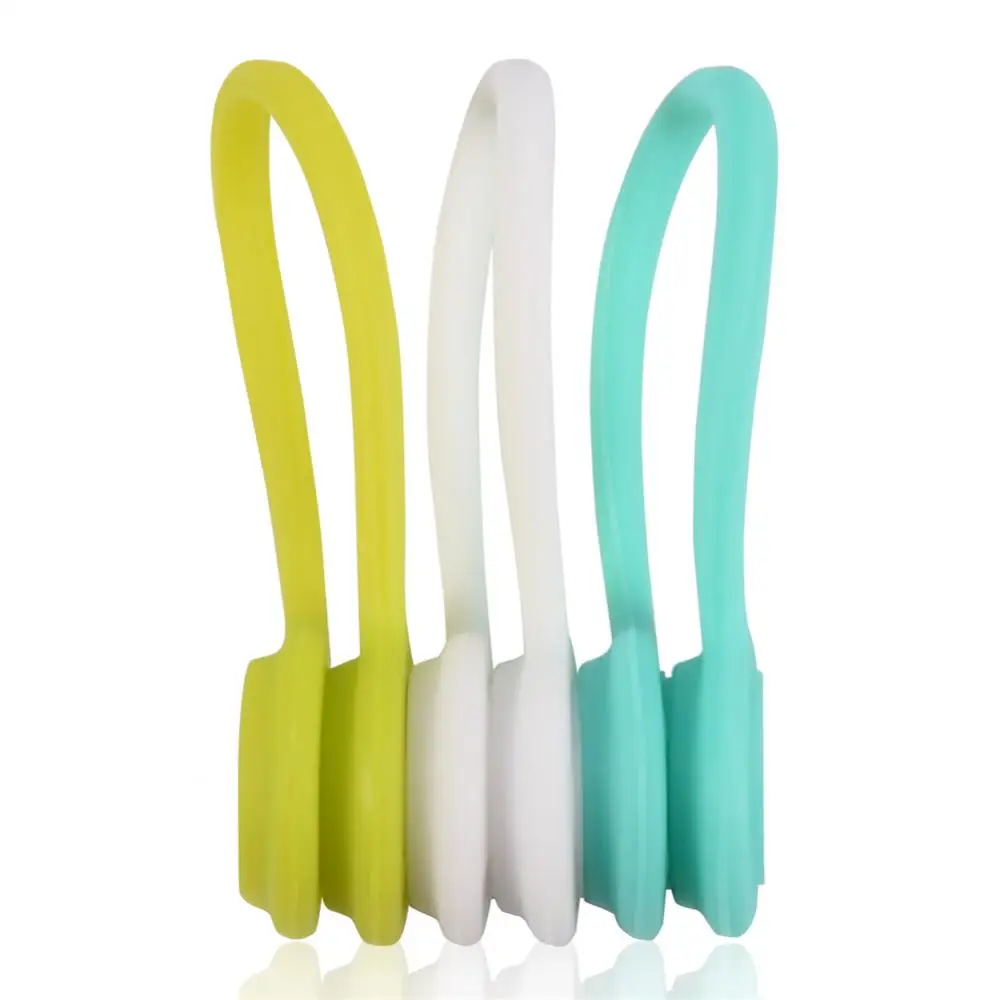 

3pcs/Pack Multi functional Magnet Design Earphone Cord Winder Data Cable Holder Organizer Line Clips Universal