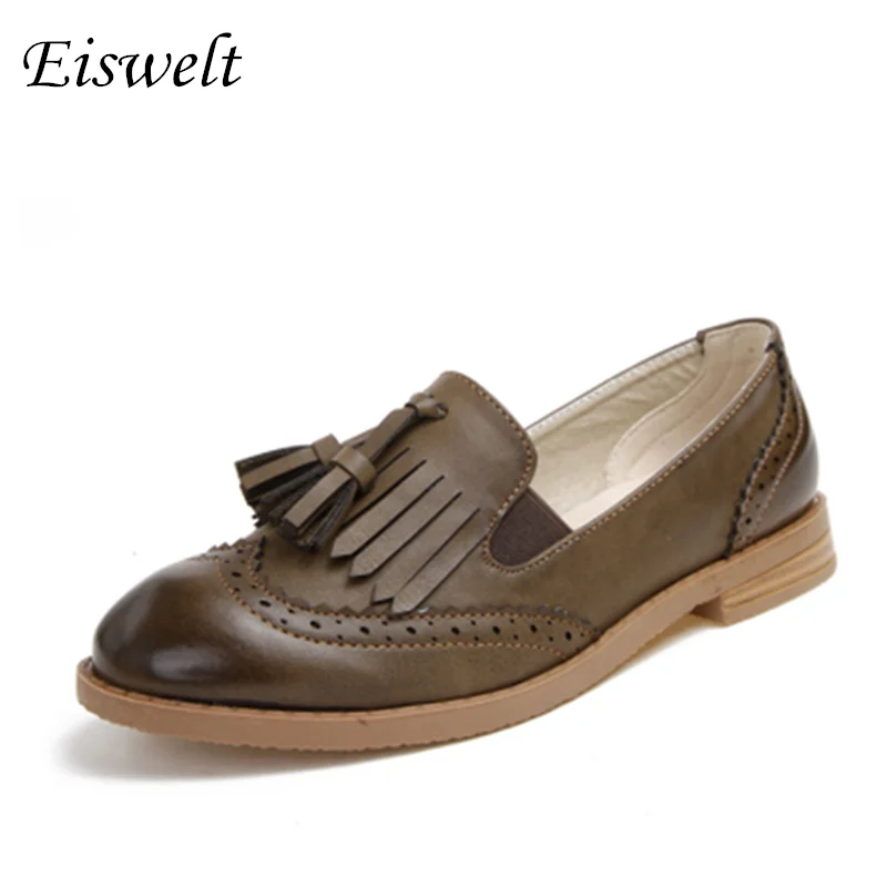 Flats British Oxford Shoes For font b Women b font Leather Brogues font b Women b