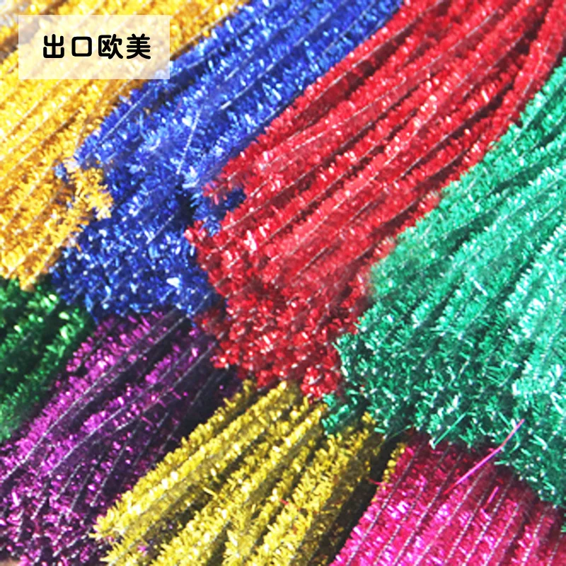 Christmas tree and party decoration Flash glitter top hair root crooked stick children Kindergarten manual DIY material