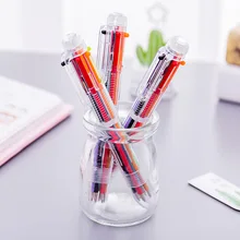 35 шт прозрачная многоцветная шариковая ручка корейские милые Креативные студенческие Цветные Шариковые Ручки для письма стационарные