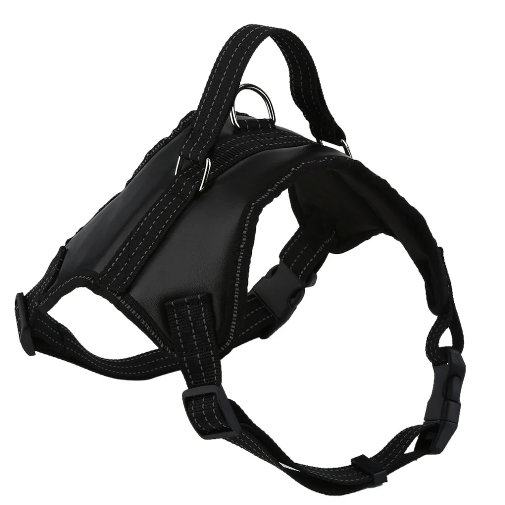 2017 PU Leather Big Dog Soft Adjustable Harness Pet Large Dog Walk Out Harness Vest Collar Hand