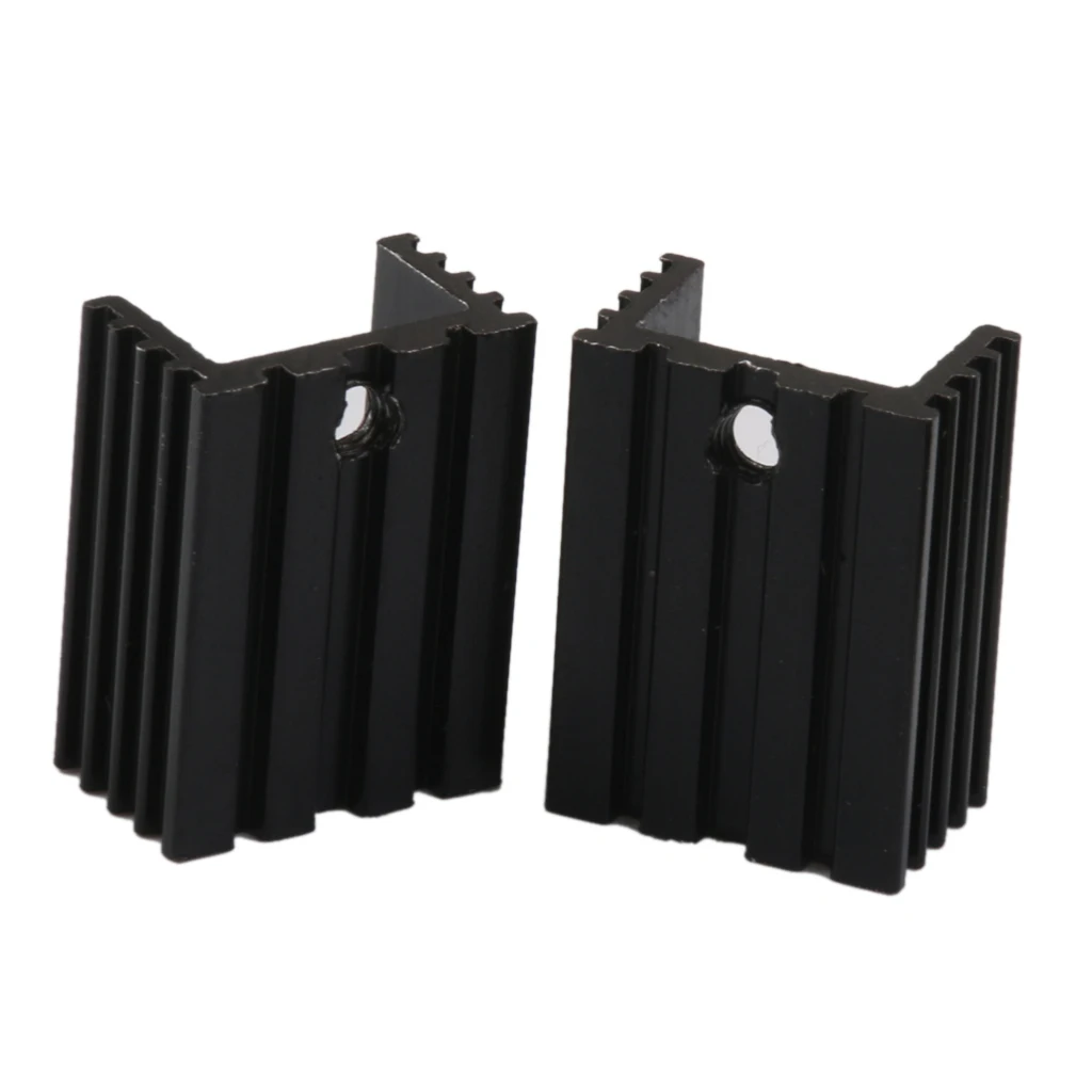 10Pcs Black 20x15x10mm Aluminum Heat Sink Cooling Fin for TO-220 Triode IC