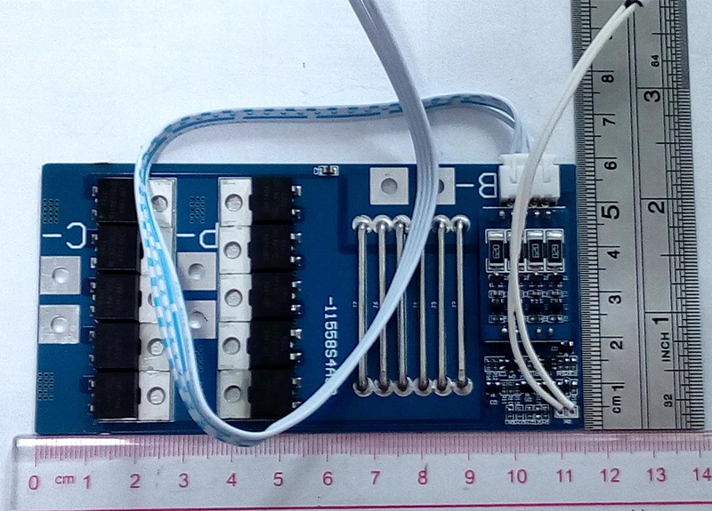 4S 50A 12,8 V LiFePO4 BMS/PCM/PCB Защитная печатная плата батареи для 4 пакетов 18650 Батарейный элемент с балансом