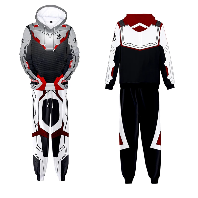Cosplay Avengers Endgame Quantum Realm Costume Sweatshirt Jacket Advanced Tech costumes superhero Adult 3D print Hoodies suit