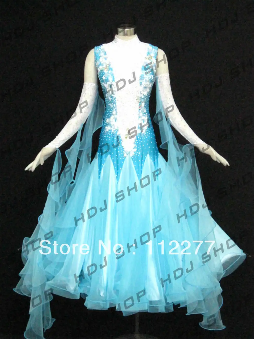 Бальное танцевальное платье для девочек стандартного соревнования HM8718