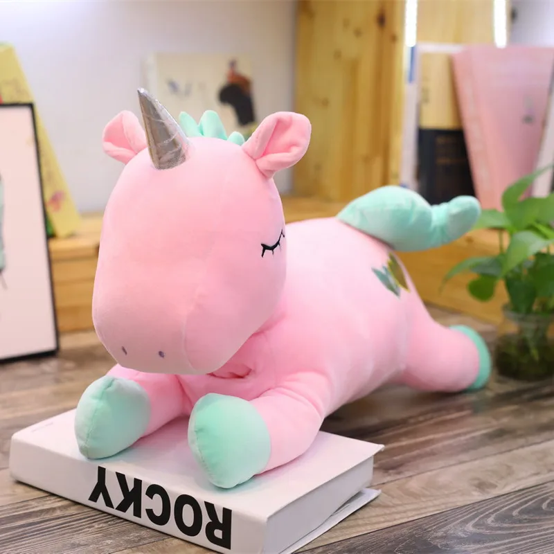 1 шт. 55 см Kawaii единорог плюшевые игрушки набивные животные Лошадь Единорог