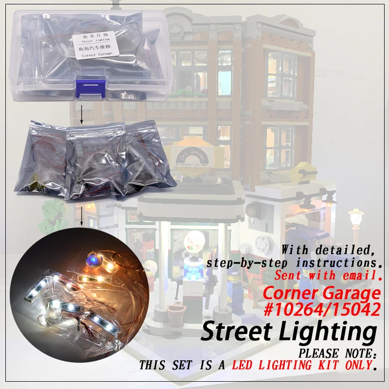

Led Light Set (only light included ) For legoings 10264 Corner Garage Compatible 15042 Streetview Creator Building Blocks Brick