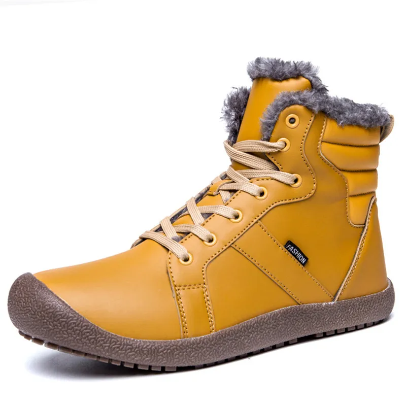 

Christmas Winter Shoes Man Ankle Warm Plush Snow Boots Outdoor Boots Men Zapatos De Hombre Casual Shoes Plus Size Platform