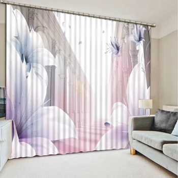 

3d curtains 3D Printing Curtains Visual Enjoyment Lifelike HD 3D Curtains Bedroom Living Room Sunshade Window Curtain CL-D159