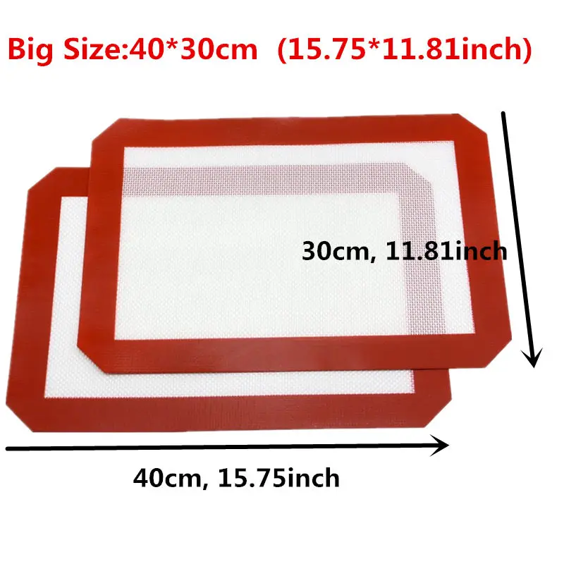 1 шт антипригарный силиконовый коврик для выпечки противень вкладыш лист печенья - Цвет: Big Size