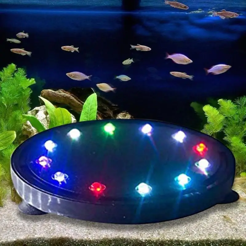 12LED аквариумное освещение для аквариума подводный водонепроницаемый RGB подводный пузырь лампа Освещение ЕС украшение аквариума