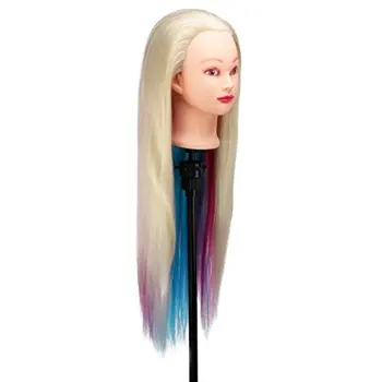 

Colorful Hair Mannequin Head Practice Training Hairdressing Doll Heads Cosmetology Hair Styling Mannequins Heads