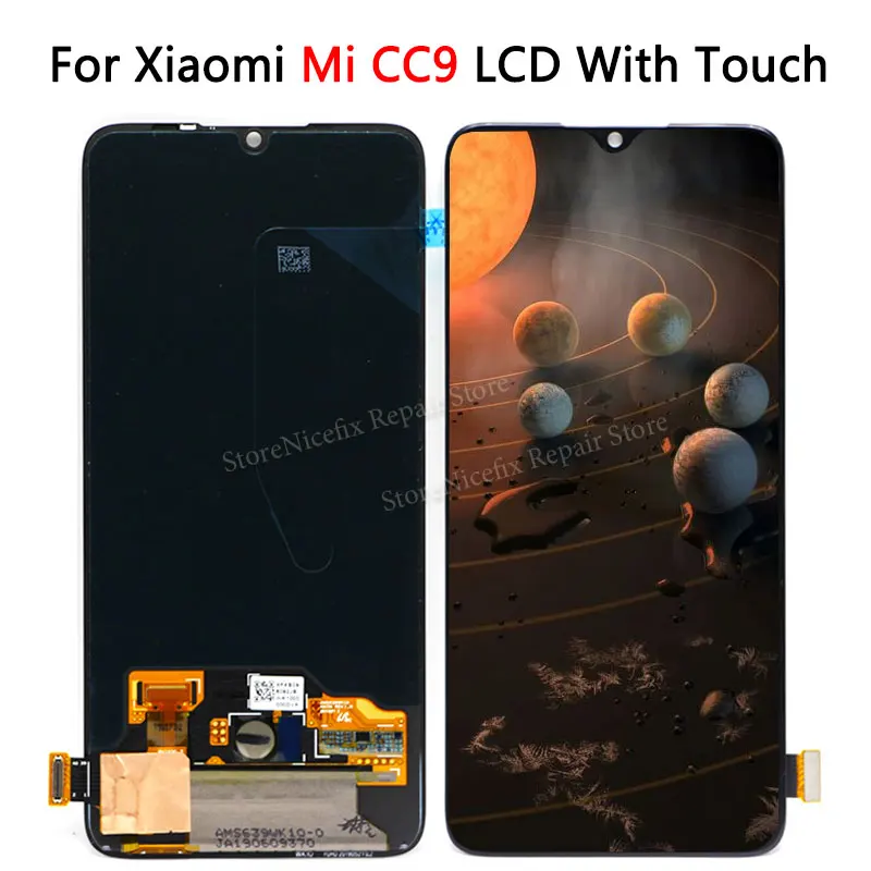 

6.39'' Super AMOLED For Xiaomi CC9 LCD Mi CC9 Display Touch Screen Digitizer Assembly Replacement Parts For Xiaomi MiCC9 LCD