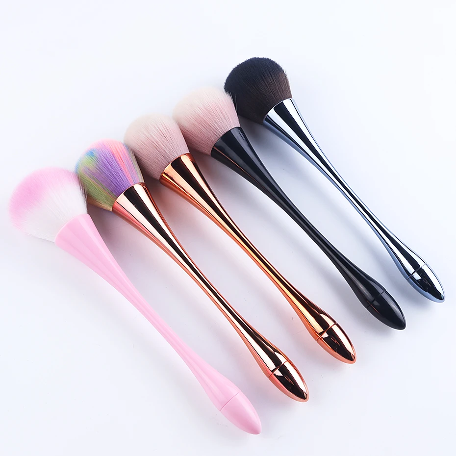 1pcs Cleaning Nail Brush Rose Gold Soft Brushes Nail Glitter Powder Dust Remover Acrylic High Quality Manicure Makeup Tool LY949 (10)