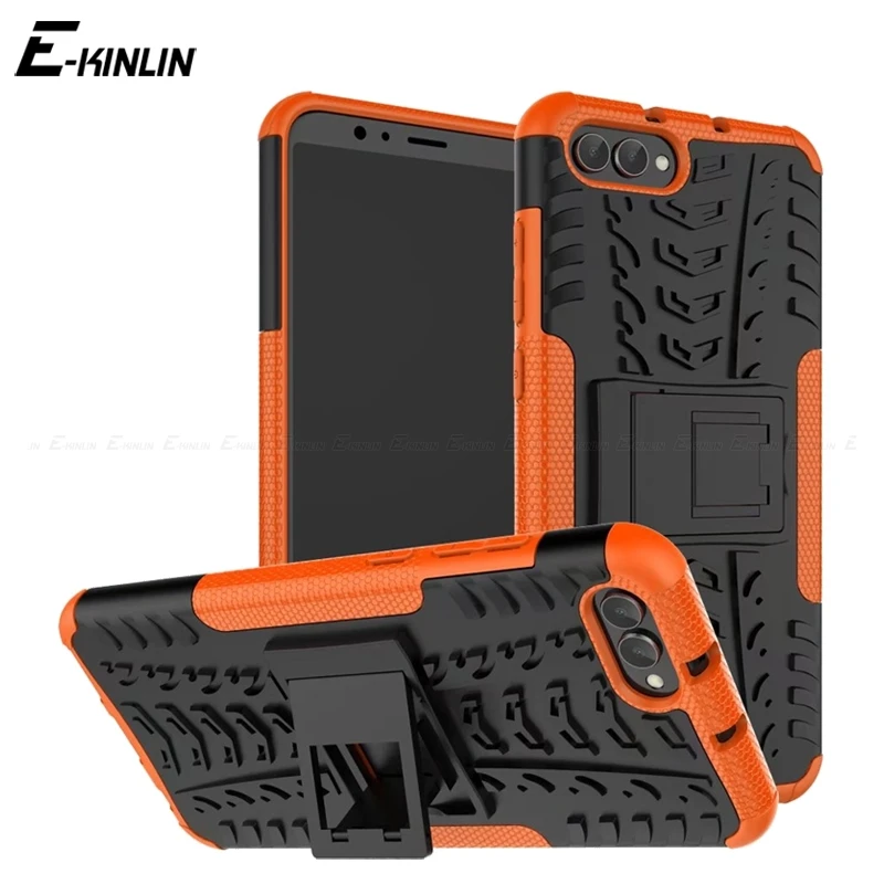 

Hybrid Armor Back Cover Case For Huawei Honor 8C 8X 7S 9N View 20 10 V20 V10 V9 8 Pro 9 Lite Shockproof Stand Holder