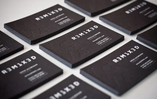 2016 new design 600gsm custom business card debossedletterpress printing online design fashion black paper
