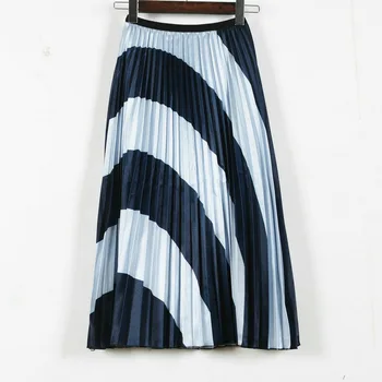 

Clothing Street Fashion Festival Large Pleated Skirt Kawaii Goth Skirt Wear Color Striped Fold Hemiskirt Natural Skirts