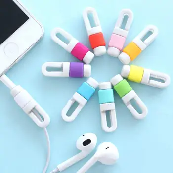 

100pcs/lot USB Cable Data Line Earphone Line Protector Cover Saver Liberator For iPhone Links Headphone Cord free shipping