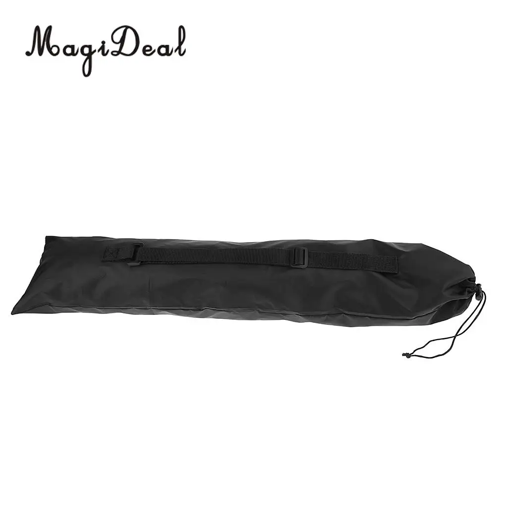 2pcs Foldable Portable Alpenstock Hiking Walking Stick Storage Pouch Carry Bag 71x17.5cm Black