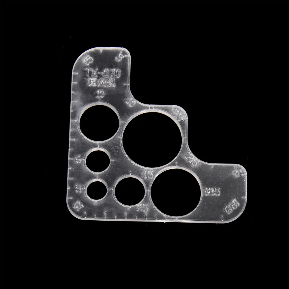 1PC Durable And Practical DX-20 Acrylic R Round Corner Module Template Leather Craft DIY Hand Board Tool 90*90mm
