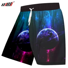UJWI, модные мужские шорты с 3d принтом с планетами, шорты с космическими звездами, мужские хип-хоп повседневные шорты 6XL