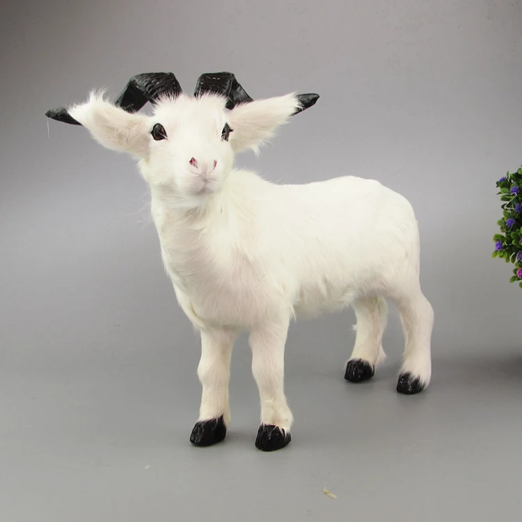 

simulation sheep model toy large 40x26cm goat real fur sheep craft toy decoration toy gift a2104