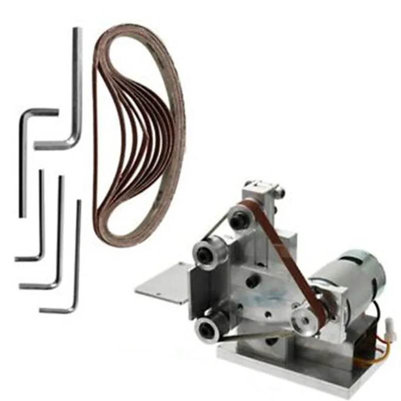 

Multifunctional Grinder Mini Electric Belt Sander Polishing Grinding Home Set Belt Sander Wrench High Quality
