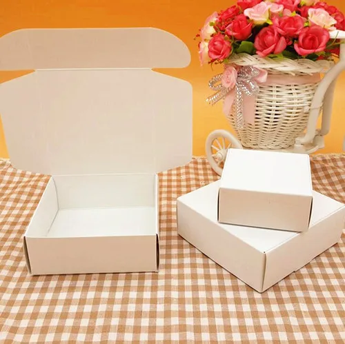 

50Pcs White Paper Cardboard Box For Packing ,DIY White Packaging Boxes,DIY White Candy Boxes Handmade Soap Boxes
