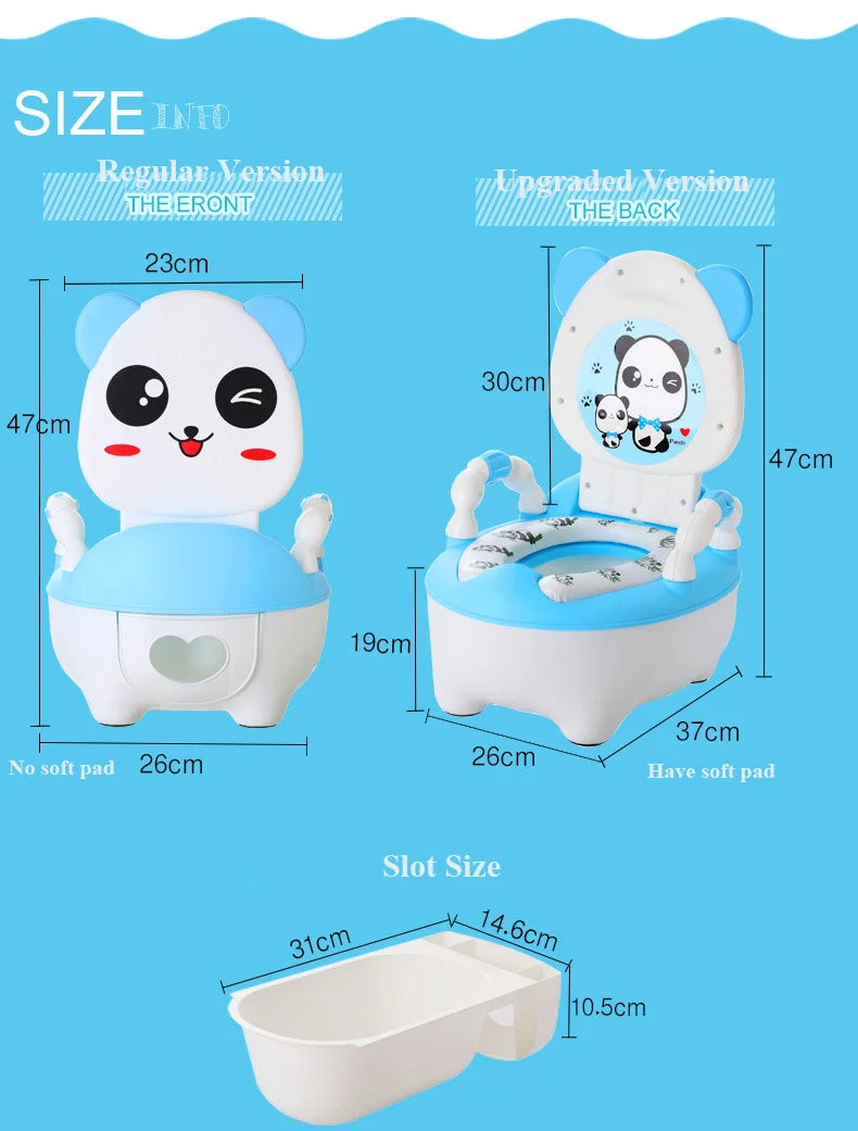 Baby Pot For Children Boys Potty Toilet Seat Baby Potty Training Girls Portable Toilet Bedpan Comfortable Backrest Cartoon Pots