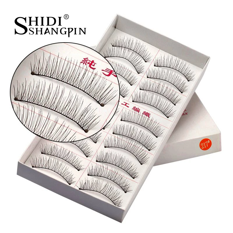 

10 Pairs Handmade Natural Long False Eyelashes Makeup Maquillage Eyelashes Cilia Cilios Fake Eye Lashes Faux Cils #217
