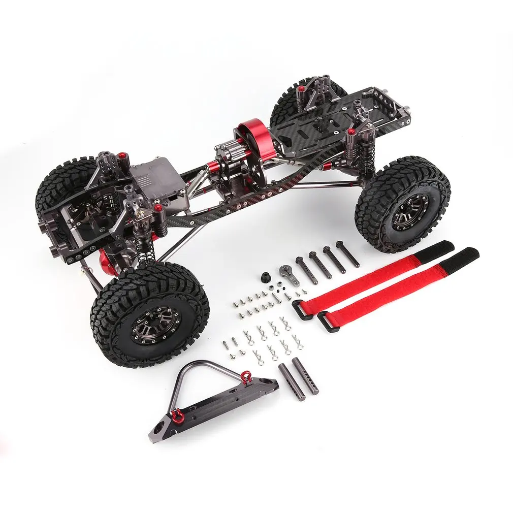 CNC Алюминий металла и углеродная рамка Корпус для 1/10 RC автомобили осевые SCX10 шасси
