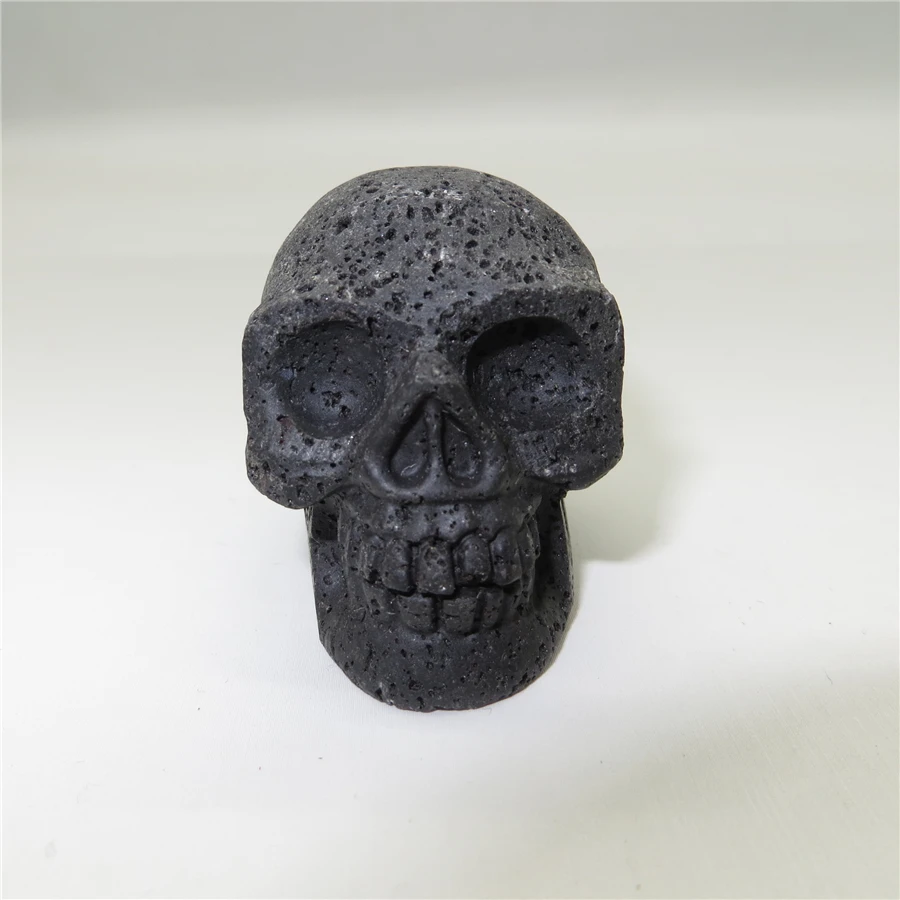 

2" Natural Volcanics Stone Skull Carving An Artwork Decoration Wholesale Customize ZXW