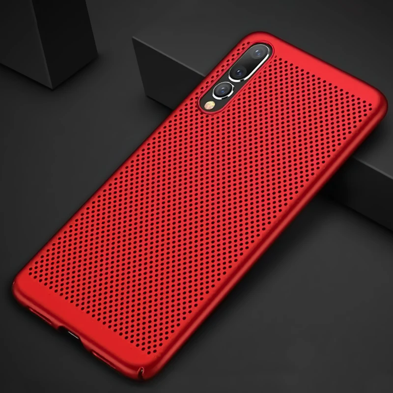 

Cyato Heat Dissipation Phone Case For huawei p20 lite pro Hard Back PC Ultra-thin Cases Hollow Breathe Matte shockproof Cover