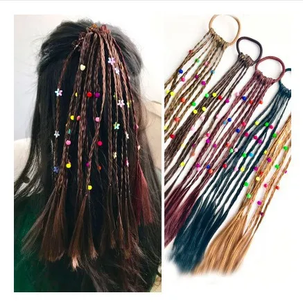 

Cool girl Dreadlocks Pretty Kid Pigtails Doll Wig Elastic Hairband Series Princess Halloween Cosplay Wig Hair Accessories