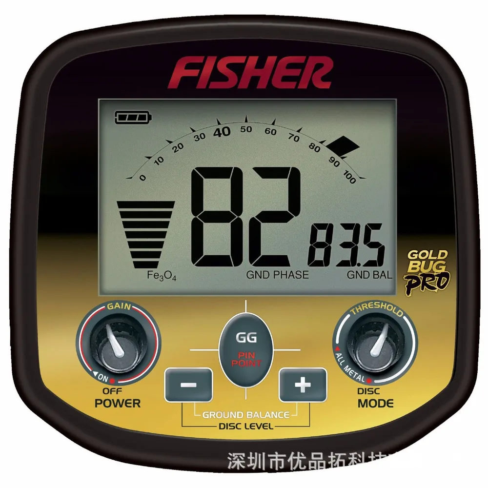US $264.06 FISHER RESEACH LABS Gold Bug Pro Gold Silver TreasureProfessional Underground Metal Detector Digger Long Distance Double Coin