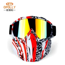 Vendite calde Modulare Maschera Staccabile Occhiali E la Bocca Filtro Perfetto per Aprire Viso Motociclo Casco Mezzo o Vintage Caschi