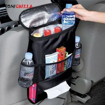 

Baby Insulation Milk Bottle Bag Multifunction Automotive Chair Organizer Oxford Waterproof Mum Tissue Boxes Car Seat Bags BB5087