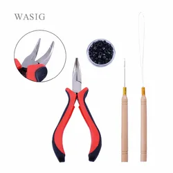 1 bottle/100pcs Micro Links/Beads+2pcs Pulling Needle+1pcs  pliers Hair Extensions Tool kit