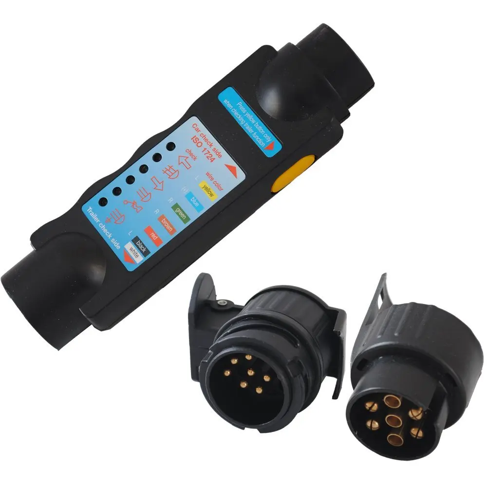 12 V Trailer Tester ISO 1724 Socket With 7 pin to 13 pinin Sheet Metal