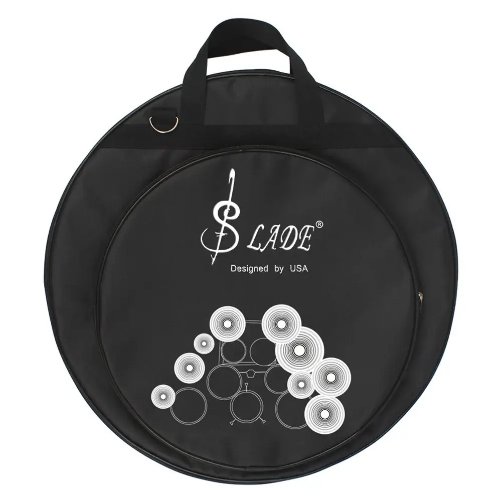 

MSOR-SLADE 21-Inch Three Pockets Cymbal Bag backpack with Removable Divider Shoulder Strap Percussion Instrument