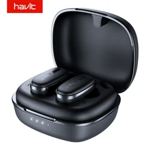 Хавит TWS 5,0 Bluetooth беспроводные наушники стерео жизнь водонепроницаемая Спортивная гарнитура с двойным микрофоном I91