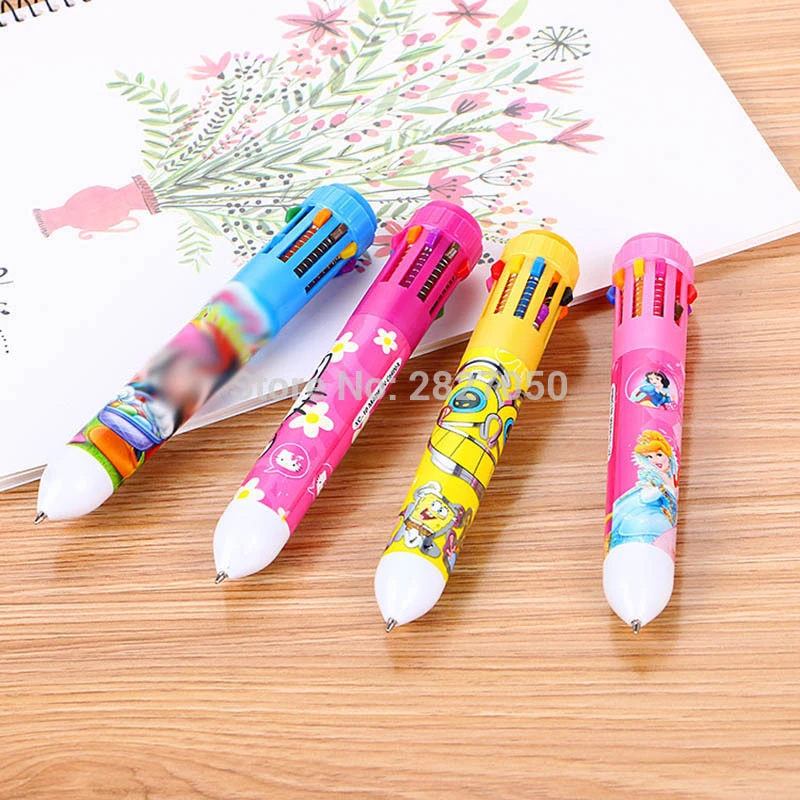 10 ألوان Kawaii الكرتون قلم حبر جاف رسم الطفل تعلم الرسم لعب للأطفال رسم القلم قطعة واحدة Learn Draw Toy Drawingdrawing Learning Aliexpress