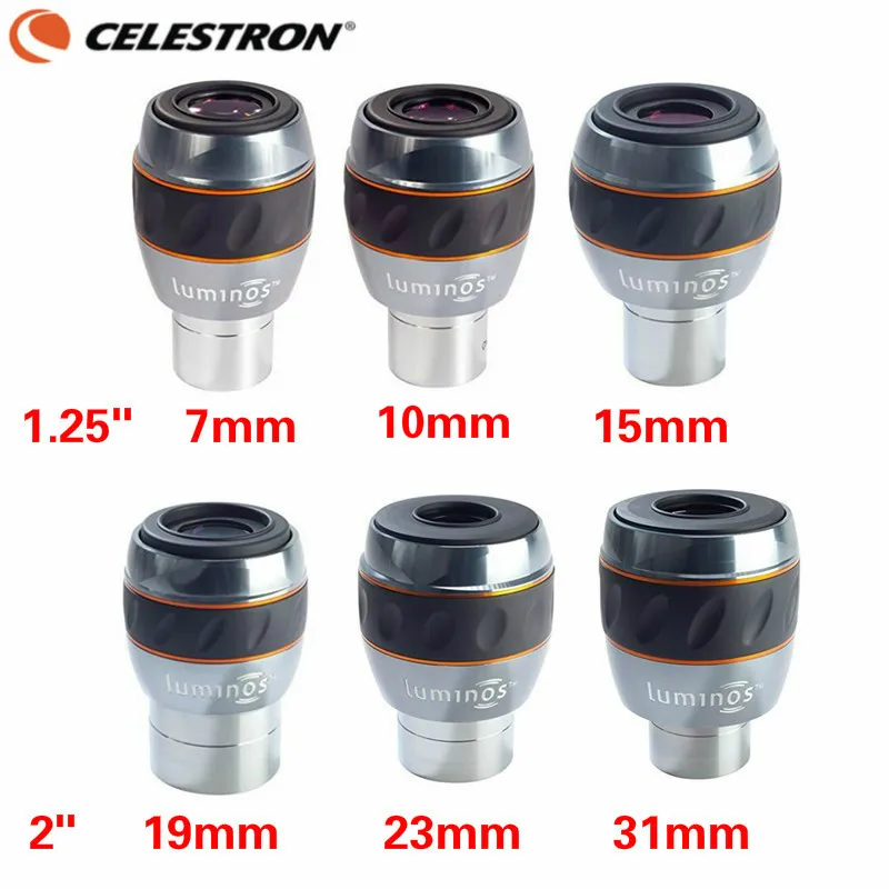 Celestron Luminos 1 25 &quot7 мм 10 15 2&quot 19 23 31 окуляр 82 градусов широкоугольный Fmc