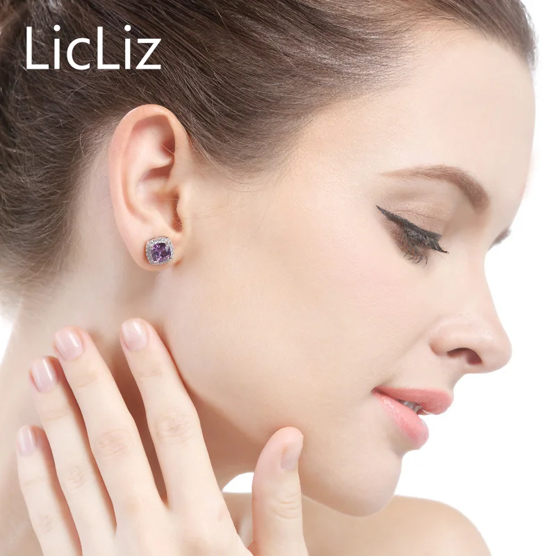 Женские серьги гвоздики из серебра 925 пробы с фианитом|stud earrings|earrings forearrings for women |