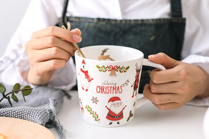 550 мл американский Рождественский снеговик кофейная кружка ручной работы с узорами матовая керамическая чашка для молока воды кофейные чайные чашки креативные подарки