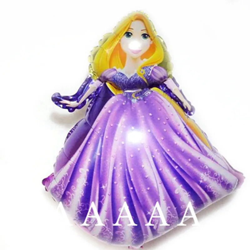 

3pc princess Rapunzel balloons Belle Cinderella Rapunzel Elsa Snow white five princess balloon baby birthday party balloons