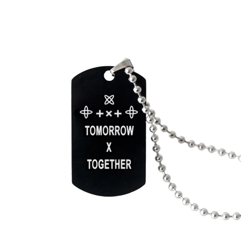TXT ожерелье из нержавеющей стали завтрашнее X вместе кулон ожерелье TXT вентиляторы подарки Мода чокер